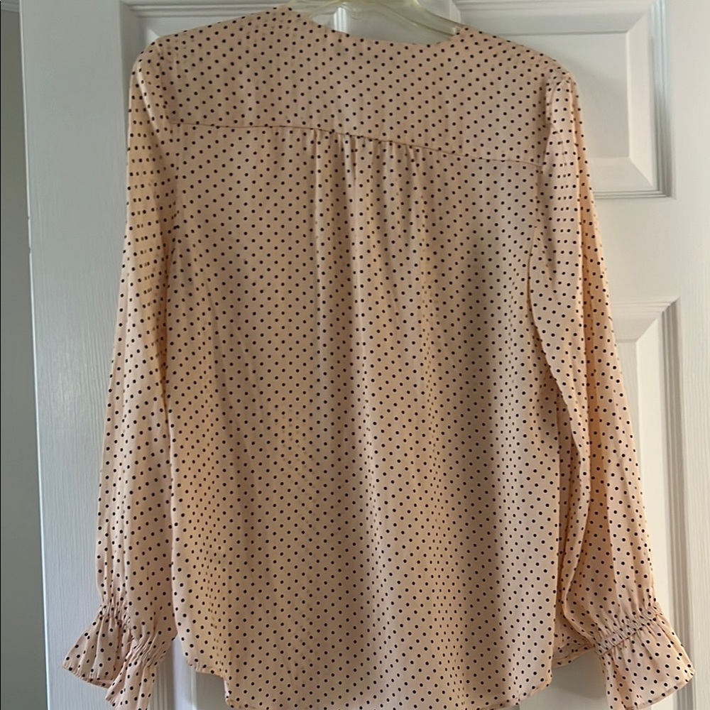 T Tahari Blouse - Cream with Black Dots - Picture 6 of 8
